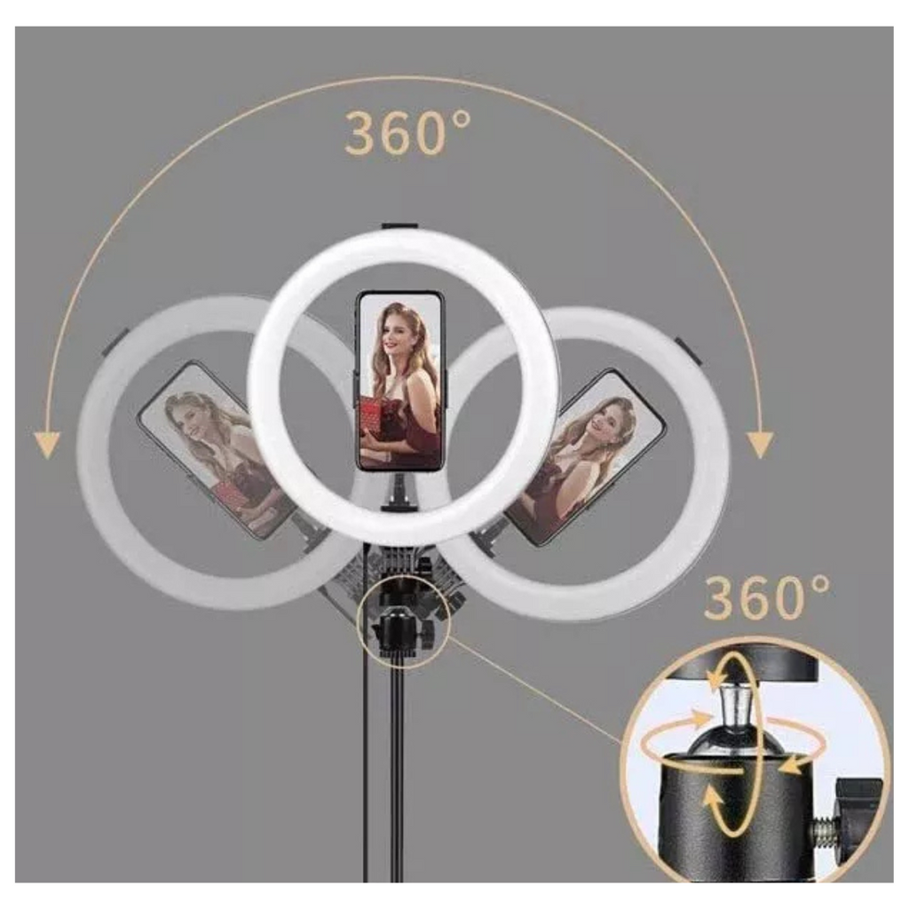 Ring Light LED 10” con Trípode 2.1 M – Ideal para Contenido y Videollamadas
