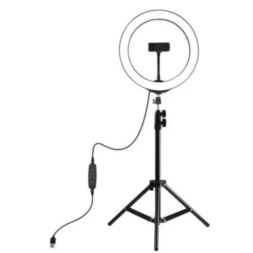 Ring Light LED 10” con Trípode 2.1 M – Ideal para Contenido y Videollamadas